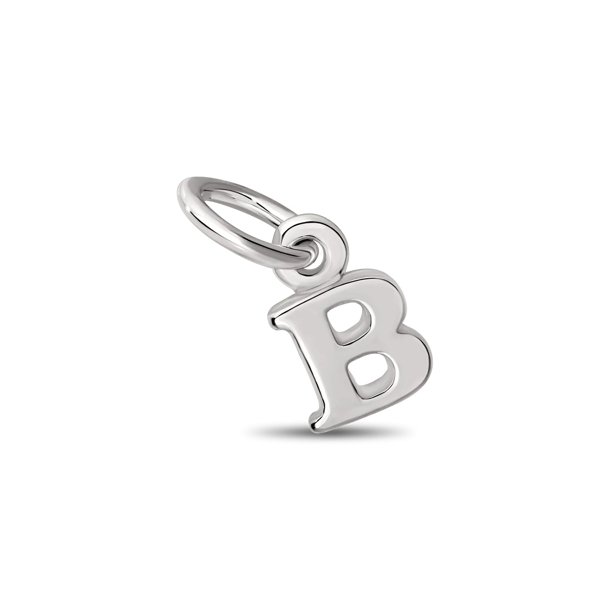 Sterling Silver Letter 'B' Initial Charm for Permanent Jewellery