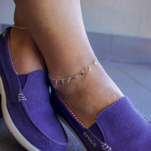 Silver – Corozo Anklet