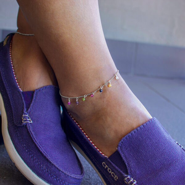 Silver - Corozo Anklet - Image 2