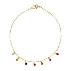 9k Gold- Corozo Anklet