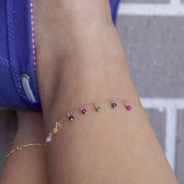 9k Gold- Corozo Anklet - Image 2