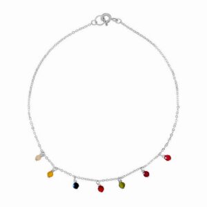 Silver – Corozo Anklet