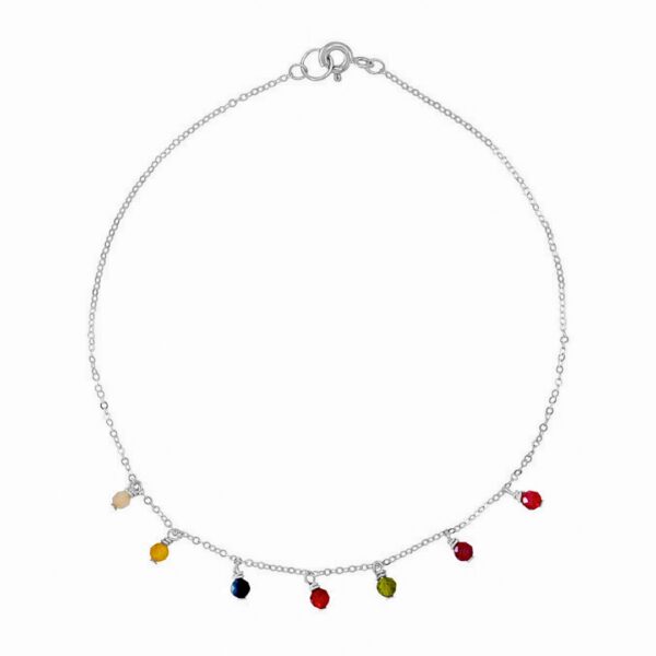 Silver - Corozo Anklet